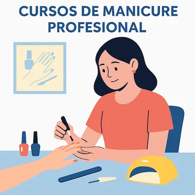 Ilustración para curso de manicura y pedicure Sence en Chile
